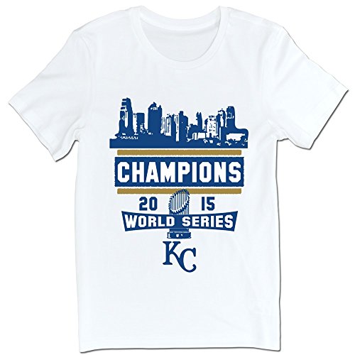 KC KANSAS CITY ROYALS WORLD SERIES CHAMPIONS TSHIRTS WHITE L FOR MAN