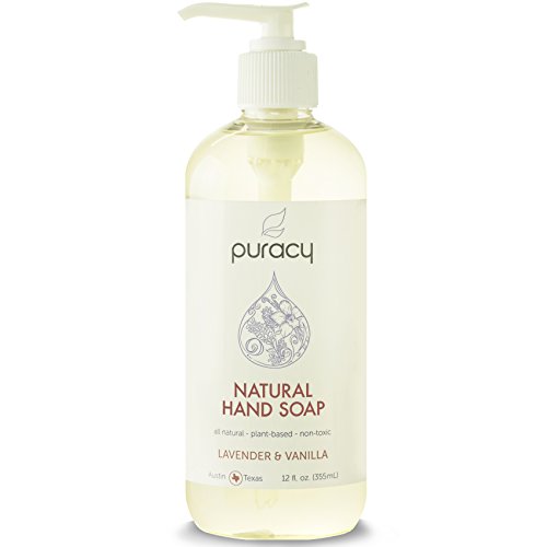 PURACY ALL NATURAL LIQUID HAND SOAP, ALL NATURAL, PLANTBASED, NONTOXIC, LAVENDER & VANILLA
