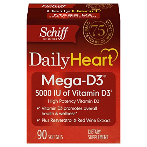 SCHIFF MEGAD3 VITAMIN D3 5000 IU WITH RESVERATROL AND RED WINE