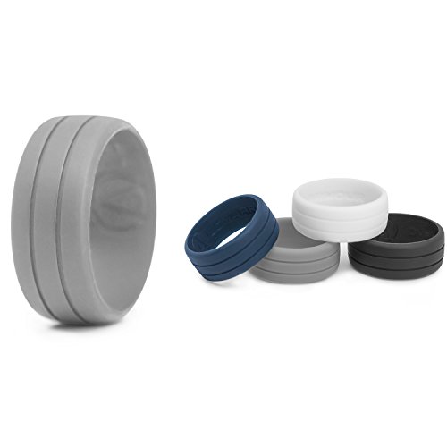 GRAY RING SIZE 10MEN'S LOVE ARMOUR SILICONE WEDDING RING PERFECT FIT