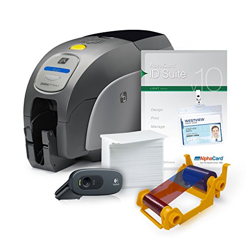 ZEBRA ZXP SERIES 3 COMPLETE PHOTO ID CARD PRINTER SYSTEM WITH ALPHACARD