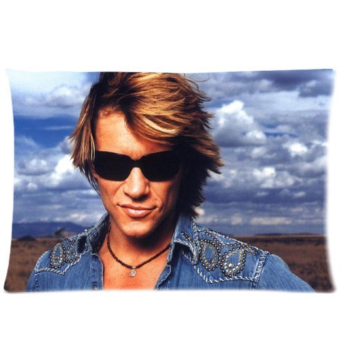 GENERIC JON BON JOVI CUSTOM ZIPPERED PILLOW CASES 20X26 (TWIN SIDES