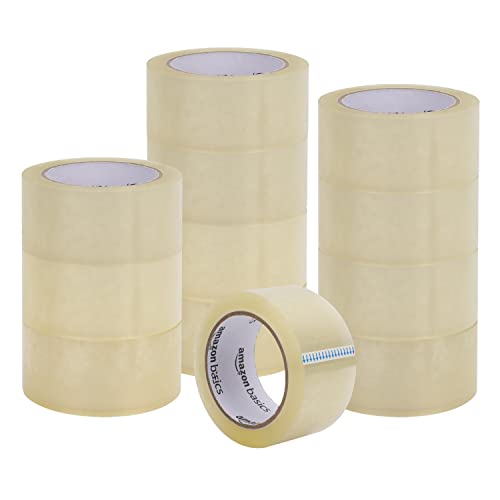 AMAZON BASICS PACKAGING TAPE, 2 IN X 60 YARDS, 2.7MM THICKNESS (12ROLL), CLEAR GTIN/EAN/UPC