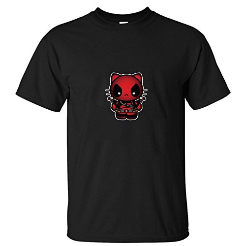 XTOTO MEN'S DEADPOOL HELLO KITTY COOL TSHIRTS BLACK M GTIN/EAN/UPC