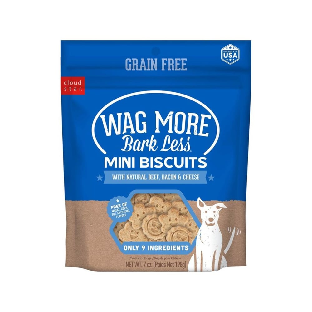 WAGMORE 25072906 7 OZ GRAIN FREE MINI BAKED BEEF & BACON DOG FOOD