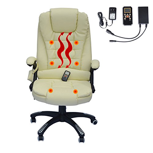 EXECUTIVE ERGONOMIC HEATED VIBRATING COMPUTER DESK OFFICE MASSAGE CHAIR
