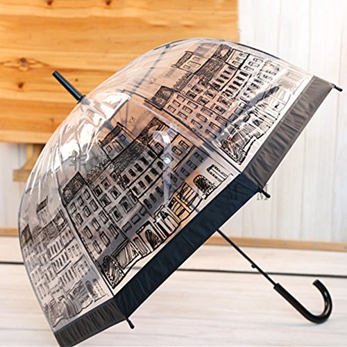 CLEAR BUBBLE UMBRELLA TRANSPARENT DOME SHAPE RAIN UMBRELLAS FOR WOMEN