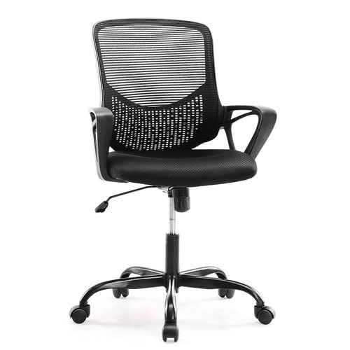 ERGONOMIC HOME OFFICE CHAIR MESH MID BACK COMPUTER DESK SWIVEL
