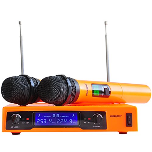 FREEBOSS KV8500 VHF 2 HANDHELD WIRELESS MICROPHONE DYNAMIC CAPSULE