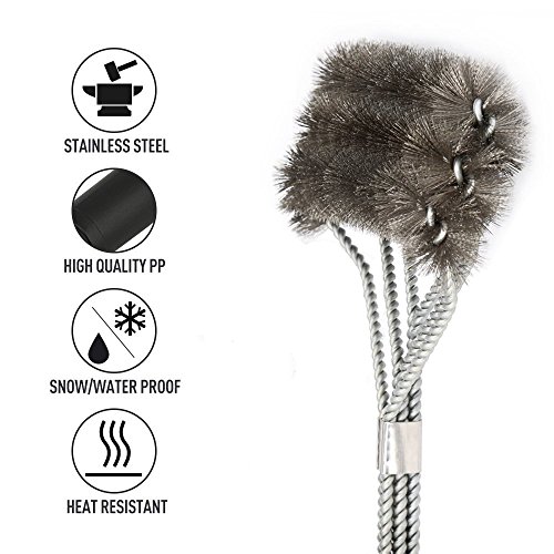 BBQ GRILL BRUSH BY WAGEN BEST BARBECUE GRILL CLEANER 18 3 BRUSHES