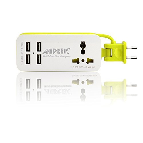 AGPTEK PORTABLE POWER STRIP TRAVEL OUTLETS（2.1AMP+1AMP 21W）AND 1.5M/5FT