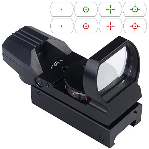 LIRISY TACTICAL RED AND GREEN DOT REFLEX SIGHT 4 RETICLES WITH WEAVER