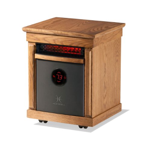 HEAT STORM HS1500ISM SMITHFIELD PORTABLE INFRARED QUARTZ HEATER, OAK
