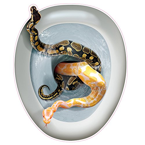 CREEPY TOILET LID CLING SNAKES PEEL 'N PLACE TOPPER GTIN/EAN/UPC