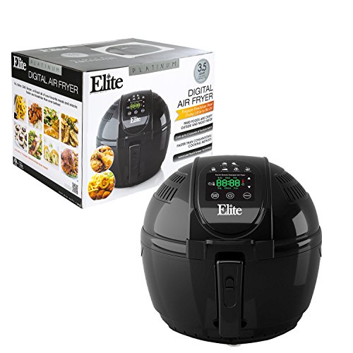 ELITE PLATINUM EAF1506D 3.5QT DIGITAL AIR FRYER, BLACK GTIN/EAN/UPC