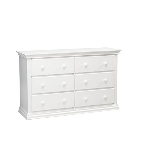 BABY CACHE GREENWICH 6 DRAWER DOUBLE DRESSER, WHITE GTIN/EAN/UPC