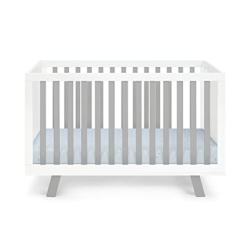 SUITE BEBE LIVIA CONVERTIBLE CRIB IN WHITE & GRAY GTIN/EAN/UPC