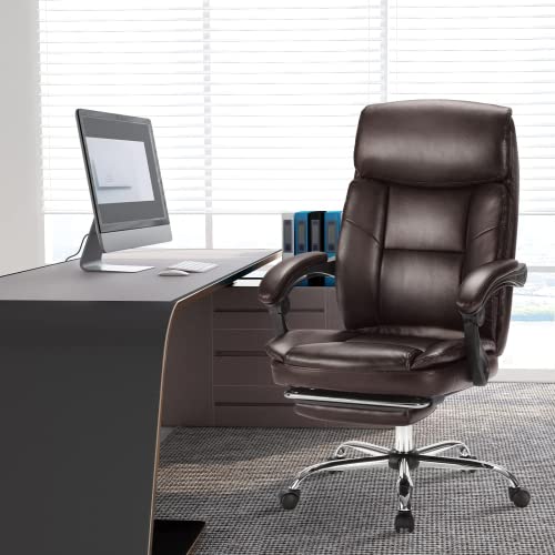 BIG AND TALL HIGH BACK HOME OFFICE CHAIR WITH PADDED ARMRESTS