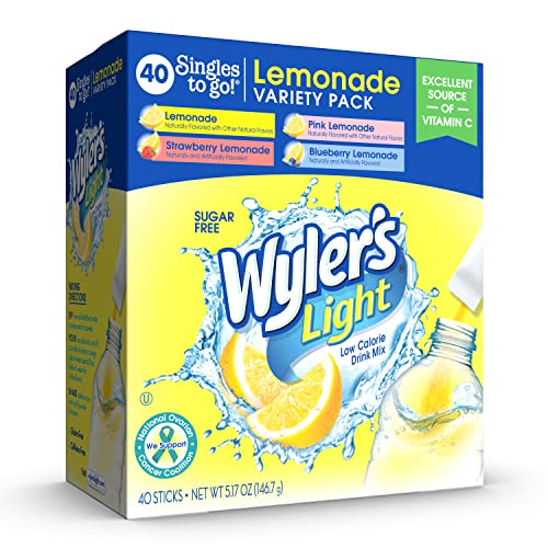 WYLERS LIGHT LEMONADE VARIETY PACK, LEMONADE, PINK LEMONADE, STRAWBERRY