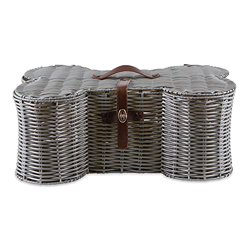 BONE DRY PET STORAGE COLLECTION TOY BASKET, LARGE, 24X15X9, GRAY