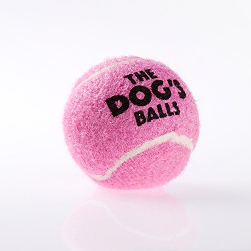 THE LITTLE DOG'S BALLS 6 SMALL PINK TENNIS BALLS FOR DOGS, PREMIUM