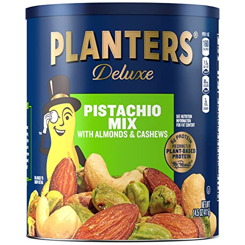 PLANTERS DELUXE PISTACHIO MIX, 14.5 OZ. RESEALABLE CONTAINER VARIETY
