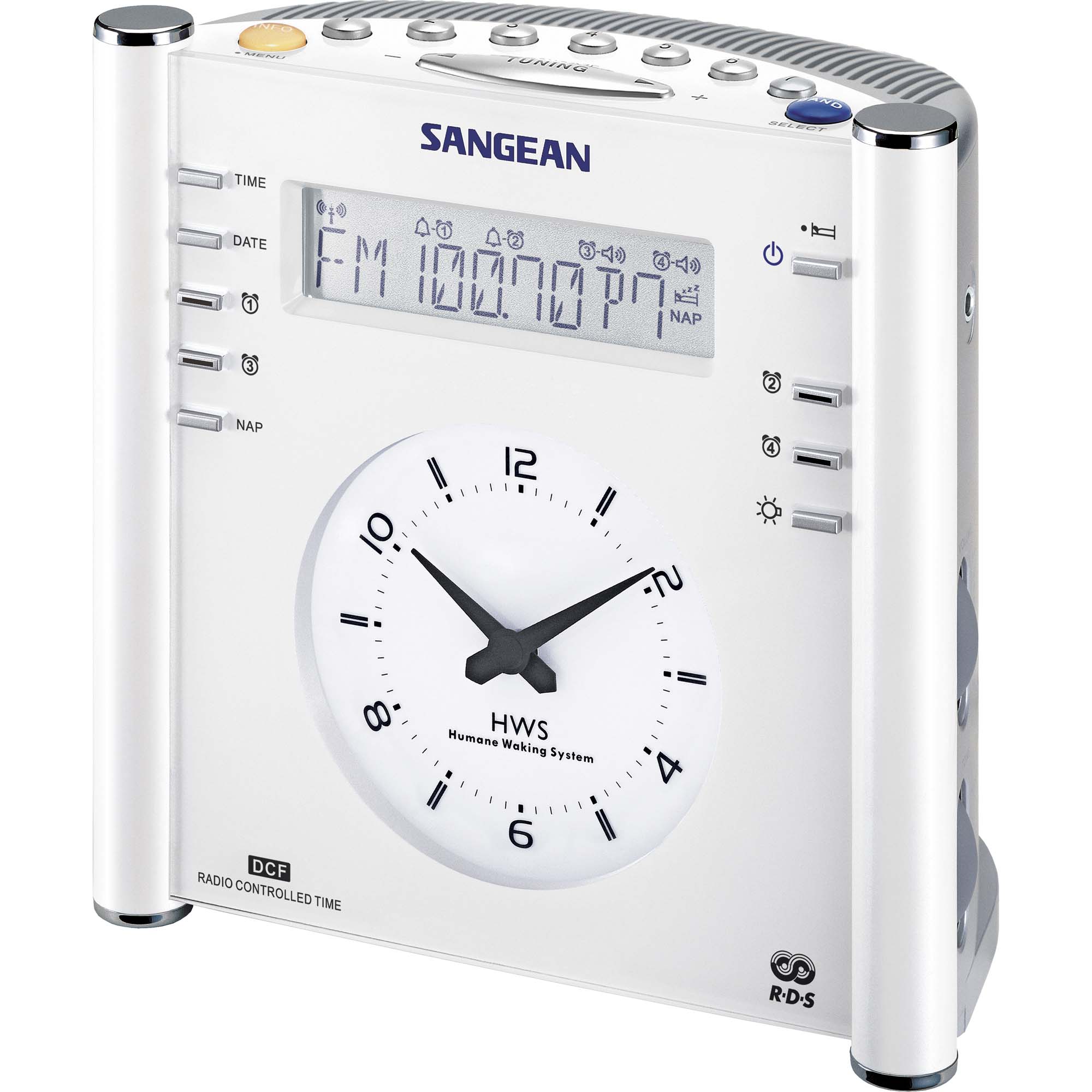 SANGEAN FM/AM PLL SYNTHESIZED TUNING CLOCK RADIO WITH RADIO CONTROLLED