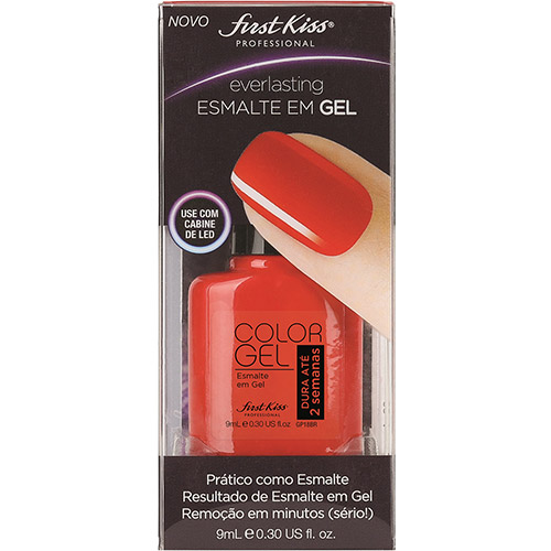 ESMALTE EM GEL FIRST KISS EVERLASTING GUAVA VOOM CREMOSO VERMELHO