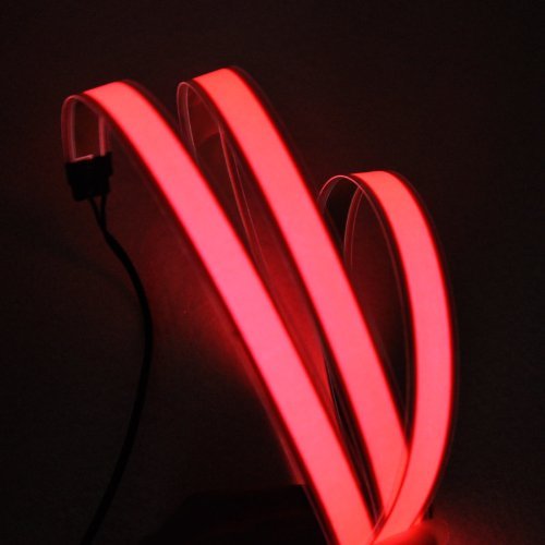 RIORAND 1M 3FT RED NEON GLOWING STROBING ELECTROLUMINESCENT ROBBIN EL