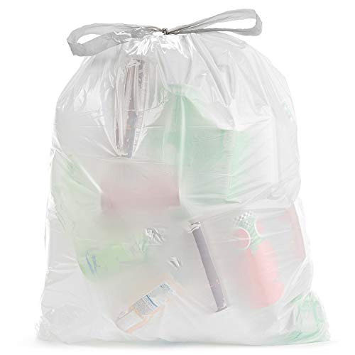 COMMANDER 13 GALLON 0.9 MIL WHITE TALL KITCHEN PLASTIC TRASH BAGS LEMON