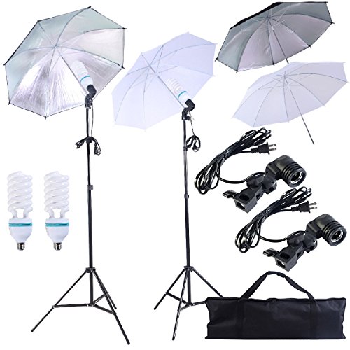 4 X 33'' PHOTO STUDIO LIGHTING UMBRELLAS CAMERA VIDEO PHOTOGRAPHY LIGHT