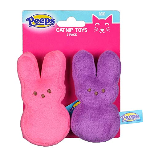 PEEPS FOR PETS GREEN & BLUE PEEPS PLUSH DRESSUP BUNNY SQUEAKY DOG TOYS
