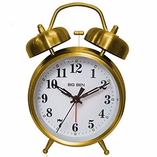 RETRO HOME WESTCLOX TWIN BELL ALARM CLOCK 70010G VINTAGE DESIGN DECOR