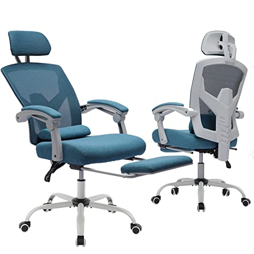 ERGONOMIC OFFICE CHAIR, RECLINING HIGH BACK MESH CHAIR, COMPUTER DESK CHAIR, SWIVEL ROLLING HOME