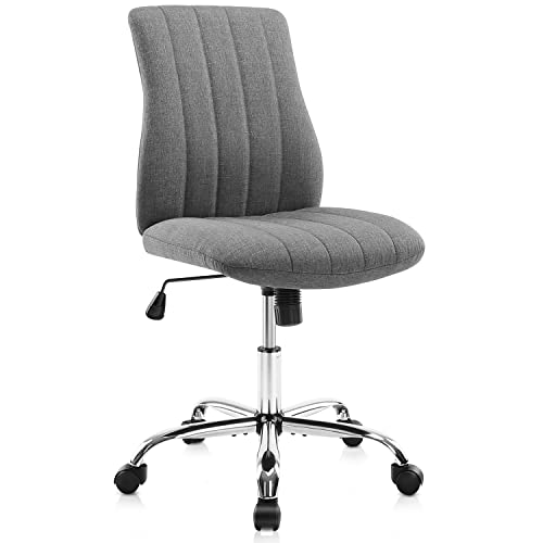 DESK CHAIR, VANITY CHAIR CUTE ARMLESS DESK CHAIR, HOME OFFICE DESK CHAIRS WITH WHEELS MODERN