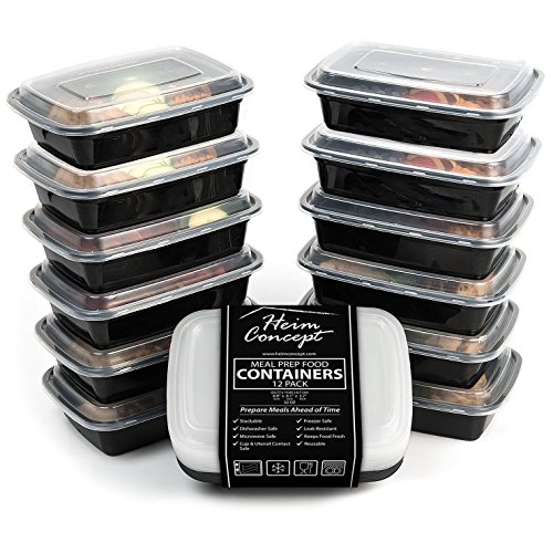 HEIM CONCEPT PREMIUM MEAL PREP FOOD CONTAINERS WITH LIDS DURABLE