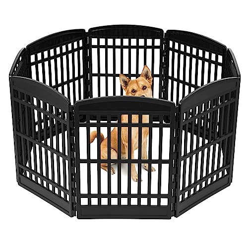IRIS USA 34 EXERCISE 8PANEL PET PLAYPEN, DOG PLAYPEN, FOR MEDIUM AND