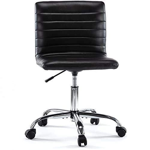ARMLESS OFFICE CHAIR, ARMLESS DESK CHAIR RIBBED HOME OFFICE DESK CHAIRS