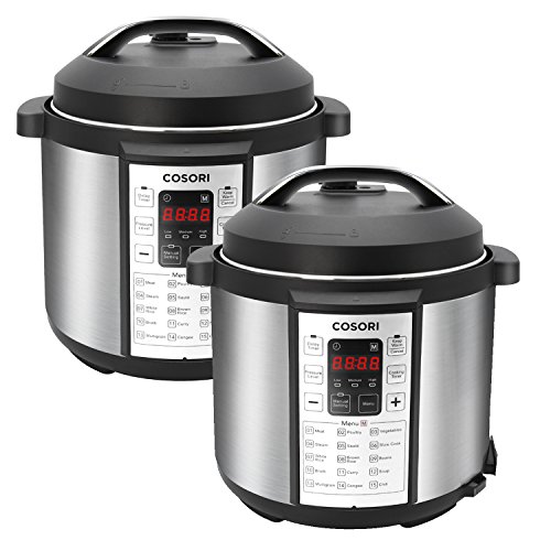 COSORI 2PACK 7IN1 MULTIFUNCTIONAL PRESSURE COOKER WITH GLASS LID AND SEALING RING, 6QT