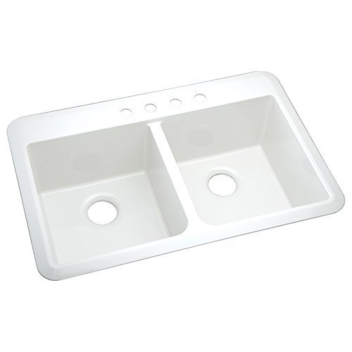 STERLING 104240 SLOPE 33INCH BY 22INCH TOPMOUNT DOUBLE EQUAL BOWL