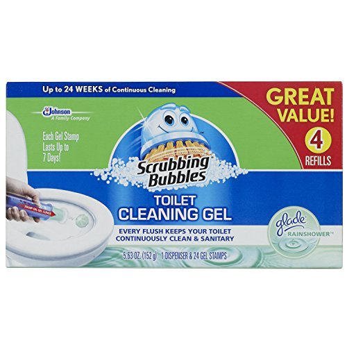 SCRUBBING BUBBLES GLADE RAINSHOWER TOILET CLEANING GEL, 4 COUNT BY