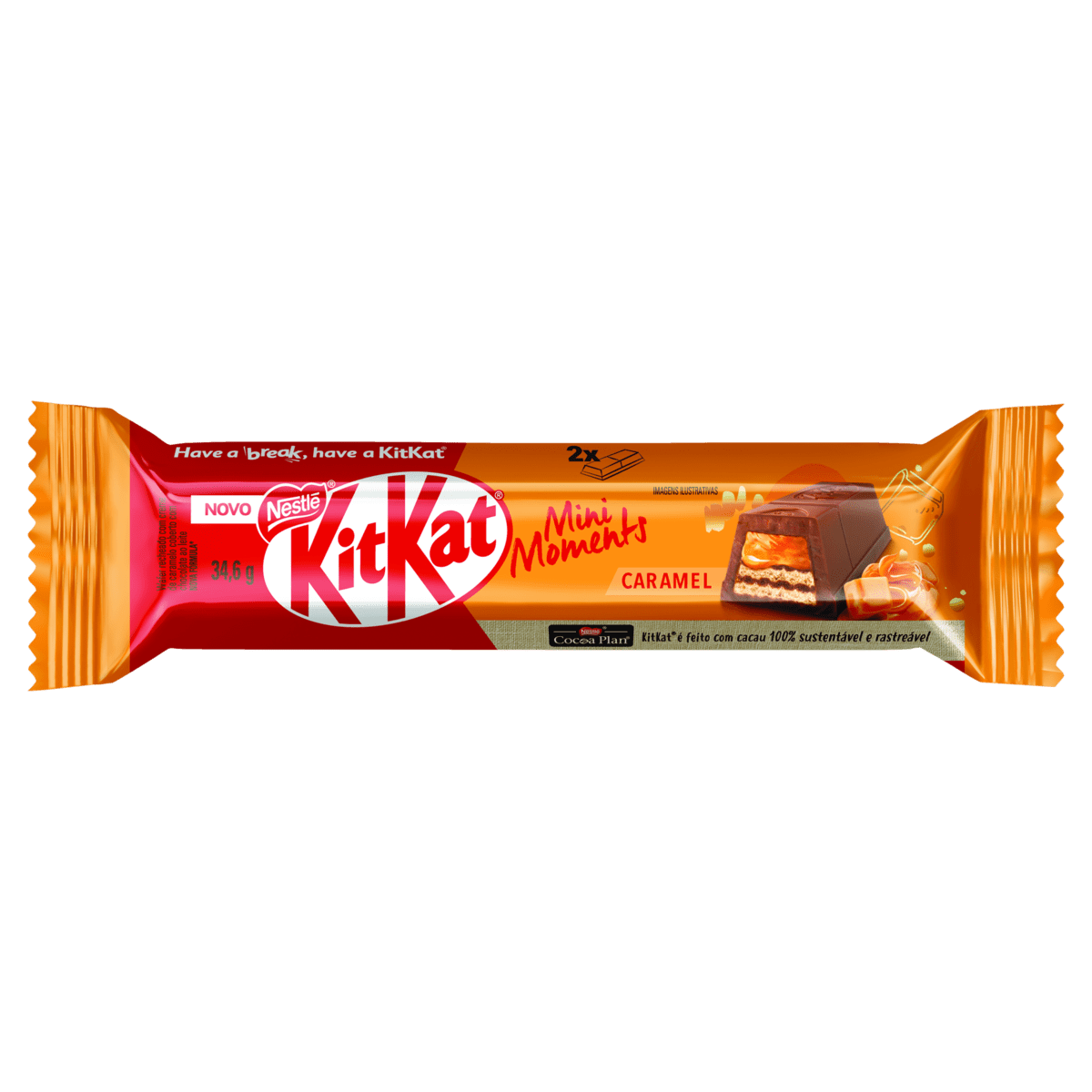 CHOCOLATE CARAMEL KITKAT MINI MOMENTS PACOTE 34,6G GTIN/EAN/UPC