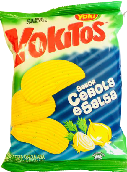 BATATA FRITA ONDULADA CEBOLA E SALSA YOKI YOKITOS PACOTE 45G GTIN/EAN