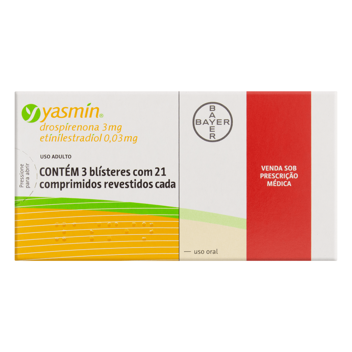 YASMIN BAYER CAIXA 21 COMPRIMIDOS REVESTIDOS GTIN/EAN/UPC