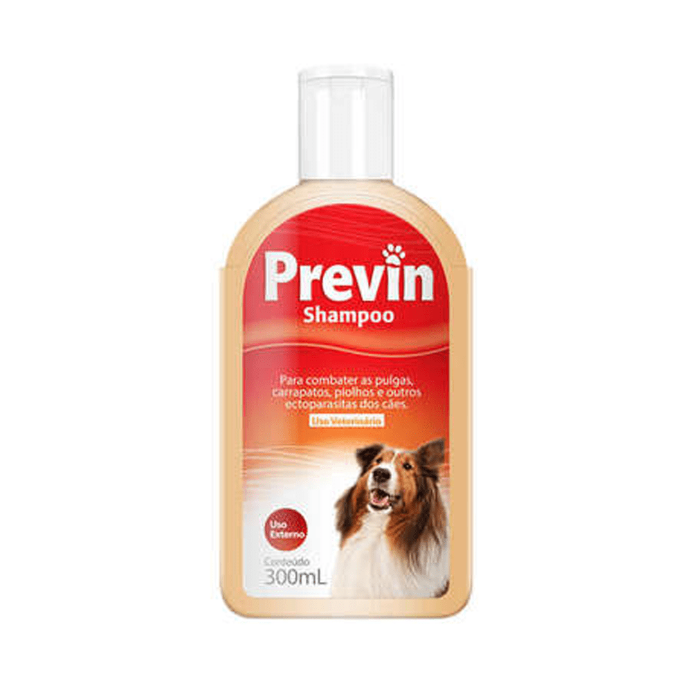 SHAMPOO PARA CÃES ANTIPULGAS E CARRAPATOS PREVIN FRASCO 300ML GTIN/EAN/UPC 7891126002138