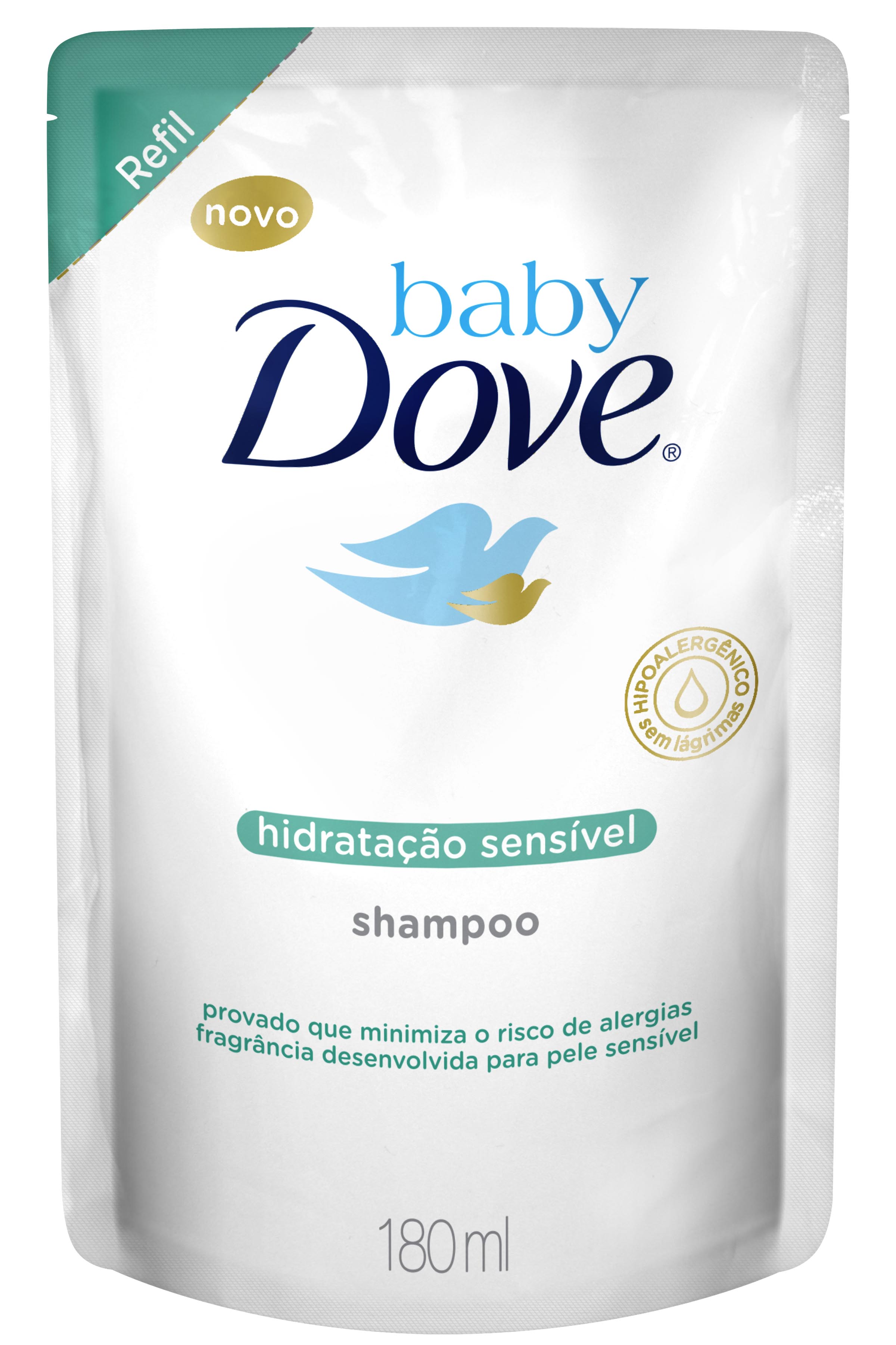 SHAMPOO HIDRATAÇÃO SENSÍVEL DOVE BABY SACHÊ 180ML REFIL GTIN/EAN/UPC