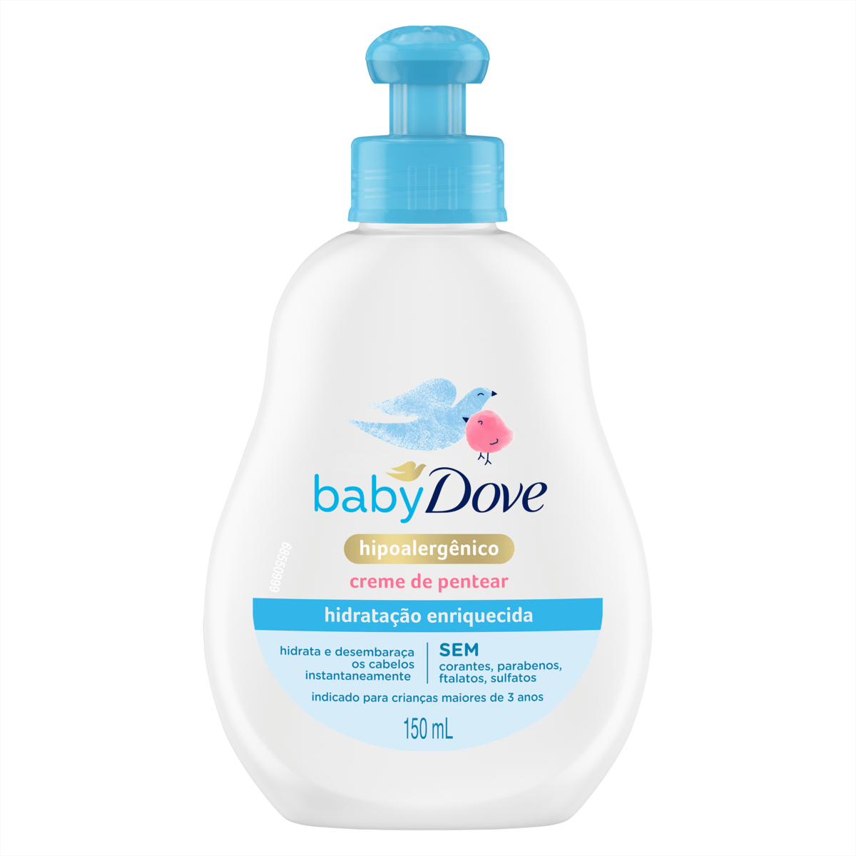 CREME PARA PENTEAR HIDRATAÇÃO ENRIQUECIDA DOVE BABY FRASCO 150ML GTIN