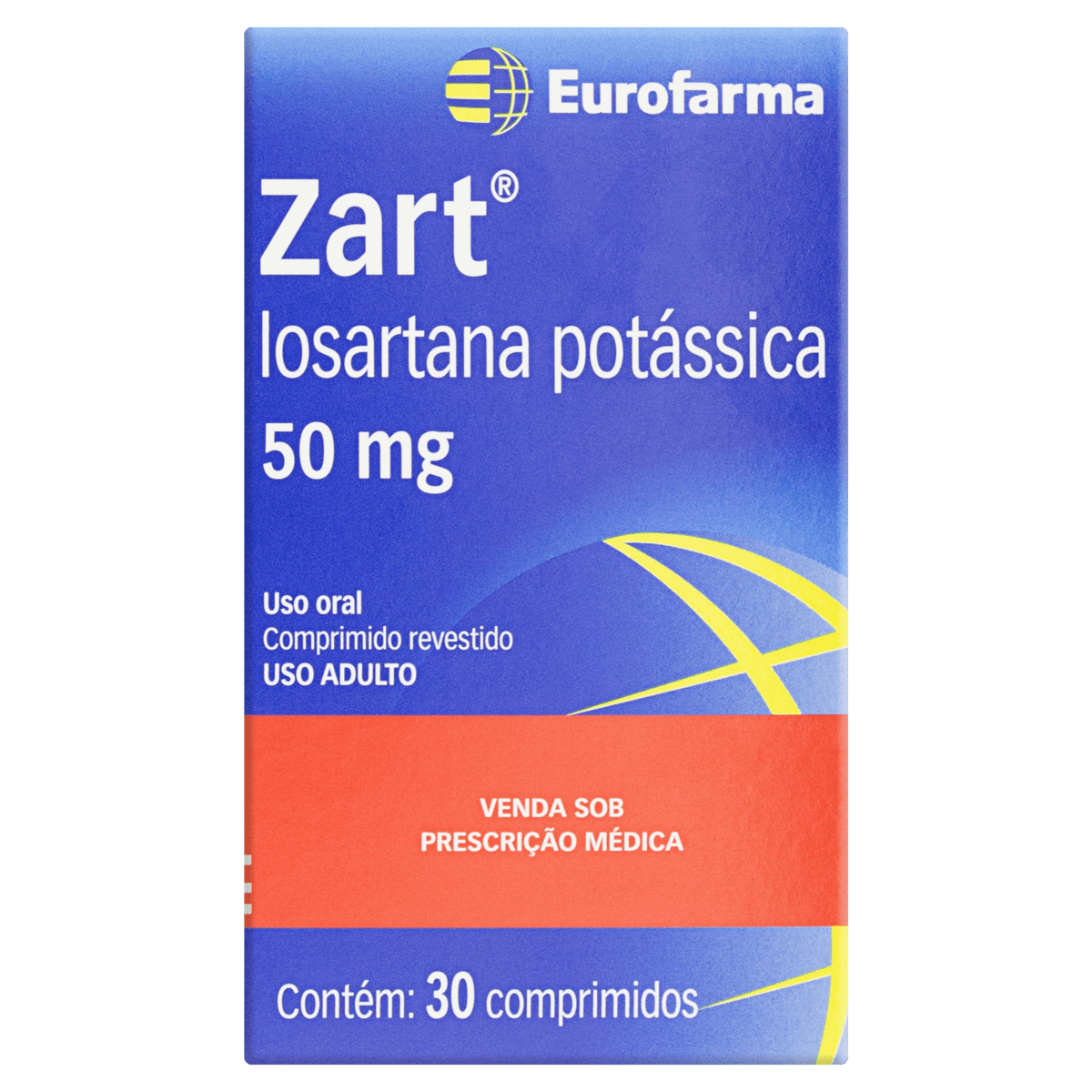ZART 50MG EUROFARMA CAIXA 30 COMPRIMIDOS REVESTIDOS - GTIN/EAN/UPC