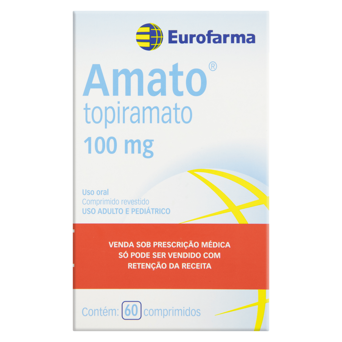 AMATO 100MG EUROFARMA CAIXA 60 COMPRIMIDOS REVESTIDOS GTIN/EAN/UPC