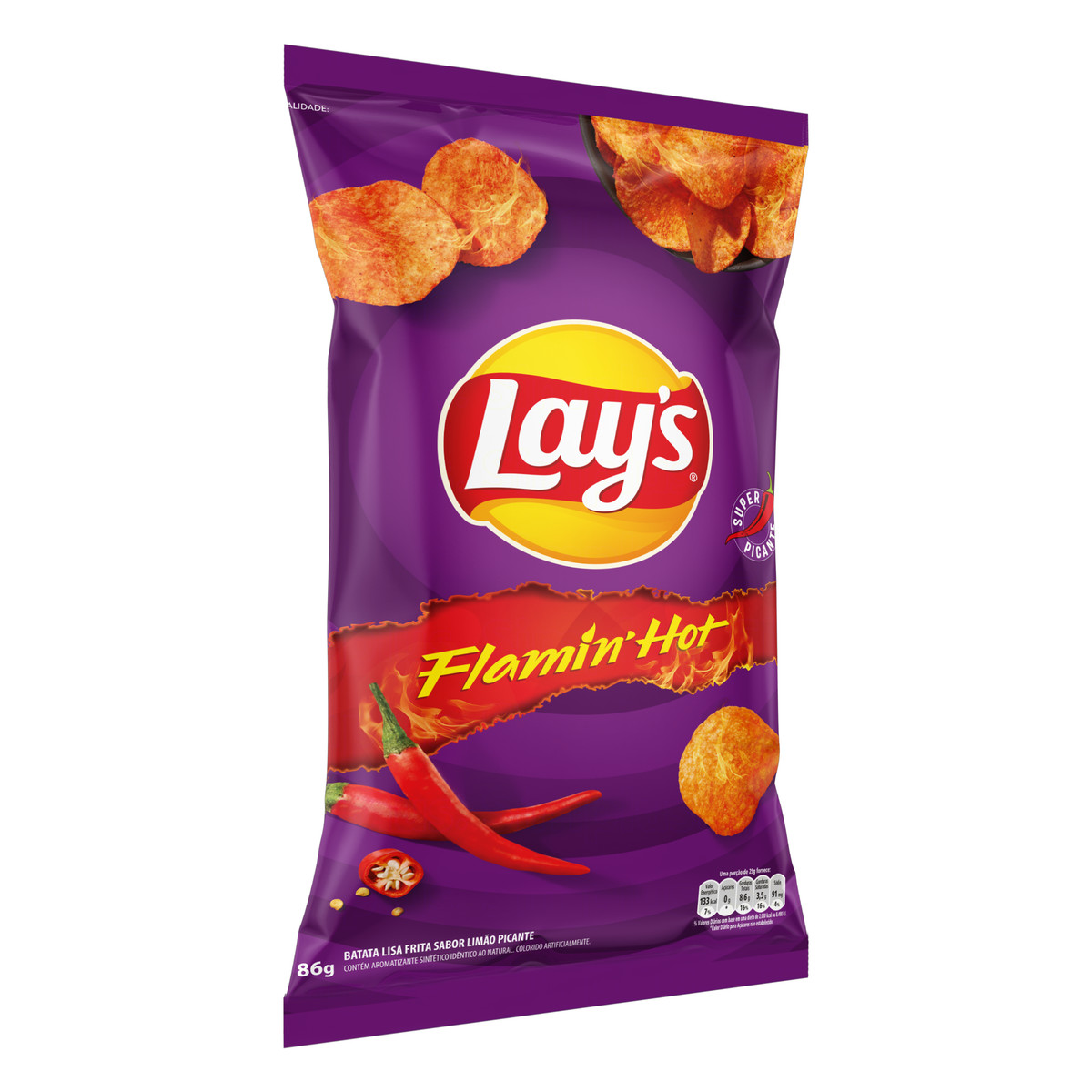 BATATA FRITA LISA FLAMIN HOT LAYS PACOTE 86G GTIN/EAN/UPC